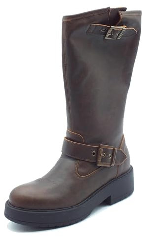 Nero Giardini I411984D Stivali Donna in Pelle - Testa di Moro 39 EU