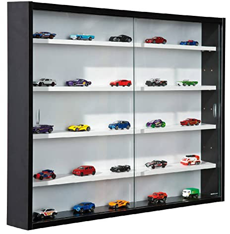 Dmora Hängevitrine mit Innenregalen, schwarz und weiß, 10 x 60 x 80 cm.
