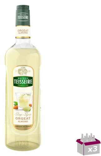 Lot de 3 - TEISSEIRE - Sirop Orgeat - 1L