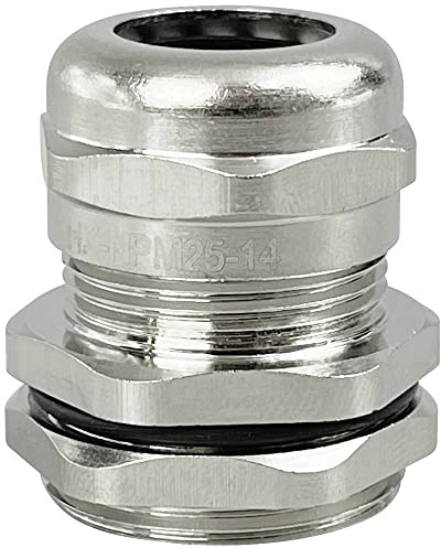 TRU Components TC-10302840 Kabelverschraubung M25 Messing (vernickelt) Metall 1 St.
