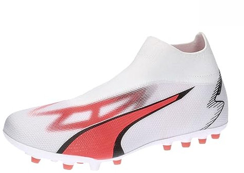 PUMA Herren Ultra Match+ Ll Mg Fussballschuh, White Black fire Orchid, 41 EU