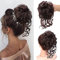 Haarteil Mit Gummiband Groß Dutt Haarteil Gelockt Haargummi Mit Haaren Haargummi Haarverlängerungen Hochsteckfrisuren Messy Bun Haarteile für Damen Mädchen (#33 (Bronzebraun))