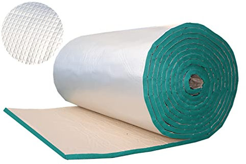 Vehículo Insonorizante Forro Aluminio Papel Adhesivo,Aislamiento Acústico Amortiguador,Acústico Espuma Acústica Antirruido Algodón,plancha alfombrilla aislante autoadhesiva,10mm（thk）,1*4M(4m²)