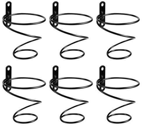 Iunipusy Confezione da 6 scaffali per vino montati a parete – rosso bottiglie di vino porta display con , in metallo scaffale per vino