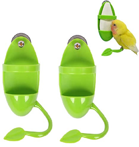 Sepiaschale Halterung,Mit Ständer Vogelkäfig Zubehör,Sepiaschale Halter,Vogelfuttersäule Futterbehälter,Vogel Lebensmittel Halter,Zum Halten Früchten,Tintenfischknochen,Gemüse,Heimvogelbedarf,2 Pcs