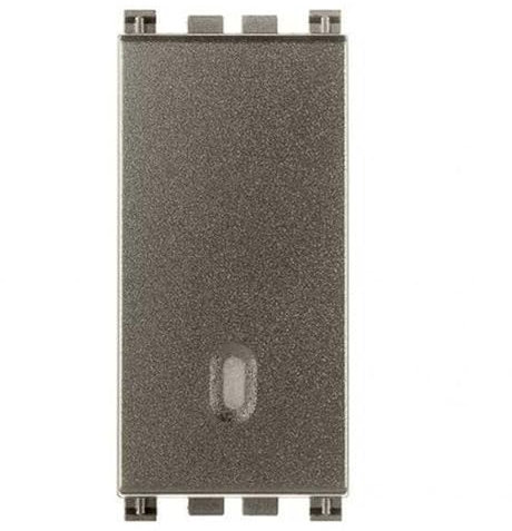 VIMAR ARKE' METAL INTERRUTTORE ILLUMINABILE 1P 16AX 1 MODULO IN PLASTICA COLORE ALLUMINIO 19001.M