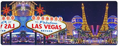 KIDINN Las Vegas Night City Mauspad für Büro, Schreibtisch oder Gaming-Mauspad, Tastatur, rutschfestes Pad