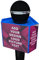 qiqule Custom Microphone Box Personalized Logo Cube Hexagon mic flag (blue)