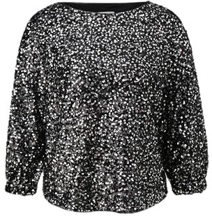 s.Oliver BLACK LABEL Damen 2137060 Pailletten Bluse, 9999, 38 EU