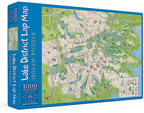 Lake District Lap Map 1,000 Piece Deluxe Jigsaw Puzzle