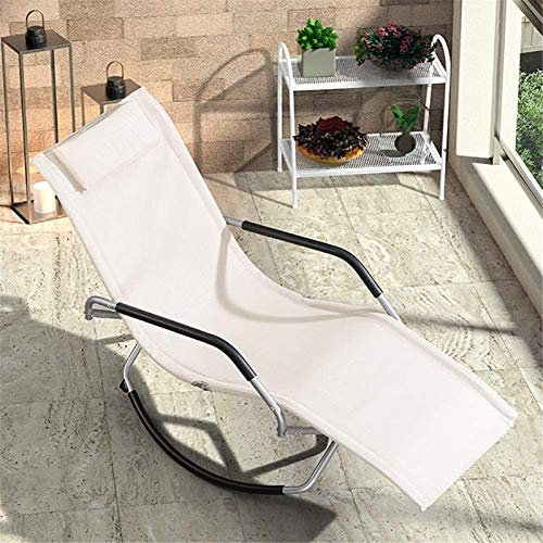 Leichter, tragbarer, zusammenklappbarer Liegestuhl, Schaukelstuhl für ältere Menschen, Sonnenliege für den Balkon zu Hause, Stuhl für die Mittagspause im Büro für Erwachsene, Strandstuhl für den