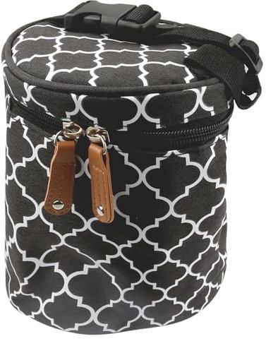 Vanyibro Isolierte Babyflaschentasche, Mehrzweck-Thermotasche für Muttermilch, tragbar und verstellbar, Schwarz , Taschen-Organizer
