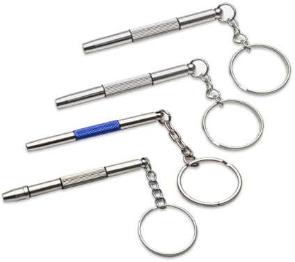 Acpetdr Eyeglass Screwdriver Repair Kit Precision 3 in 1 Mini Screwdrivers Set Keychain Glasses, Sunglasses, Watch, Electronics, Jewelry, Eyeglasses, Flat Head, Hex