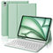 JADEMALL Coque Clavier pour iPad Air 11 M3/M2 2025/2024, AZERTY Français Clavier Bluetooth Détachable avec Fente pour Stylo pour iPad Air 11 Pouces M3 2025/M2 2024, Vert Clair