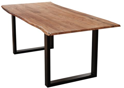 Liadomo Esstisch 180x90 Isa Nuss, U-Gestell schwarz