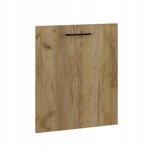 Laclar Geschirrspüler Front für Einbauküche - Küchenfront Ersatz für integrierte Spülmaschine - Laminatplatte ohne Griff - für Moderne & Klassische Küchenstile - 59,6x1,8x71,3 cm - Eiche Craft Gold