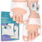HALUTO Zehenspreizer für Hallux und kleinen Zeh - 2 Stk - Zehentrenner mit Massageeinsatz - Ballenzehen Korrektur mit Magnet - Hammerzehen Korrektur - Zehenstrecker - Toe Separator - Toe Spacer