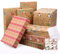 Gift Boxes with Lids for Christmas -12 pcs Medium Christmas Boxes, Kraft Shirt Boxes Set for Presents, Xmas Gift Wrapping Boxes, 12 Design Holiday Present Boxes Bulk with Tissue Paper & Tag Sticker