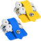 CODIRATO 2 PCS Cable de los Auriculares Bobinadora, Organizador para Auriculares Silicona, Organizador para Cables, Bobinador de Cables Portátil para Trabajo y Viajes (Amarillo y Azul)