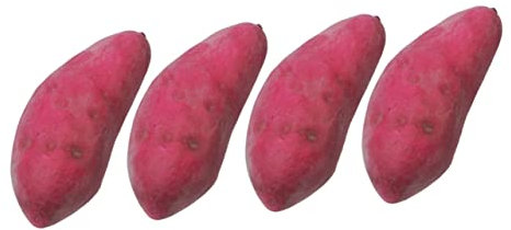 FUNOMOCYA 4 Stück Künstliche Süßkartoffeln aus Schaumstoff Violett Realistische Deko Fotorequisiten für Zuhause und Restaurant