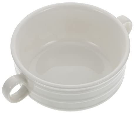 Alipis 1 Pc Ciotola in Ceramica Boccale Da Minestra Con Coperchio Pentola Per Zuppa Con Coperchio Tazza Di Minestra Concisa Ciotole Da Minestra in Porcellana Ciotole Di Minestra Bianca
