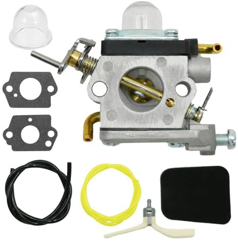 JUUDDENPARTS 596658301 Kit carburatore, ricambio per Husqvarna 122HD45 122HD60 522HD60S 522HDR60S Ricambio per Redmax CHT220L 2012-03, sostituisce 523012401