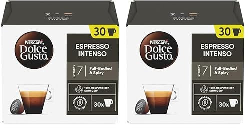 Nescafé Dolce Gusto Espresso Intenso - Café - 90 Capsules (Pack de 3 boîtes XL x 30) (Lot de 2)