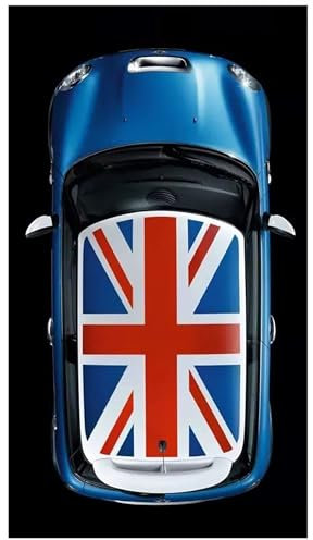 Kit Adesivi per Tetto Mini Cooper R50 R52 R53 R55 R56 R57 Decalcomania Bandiera Regno Unito Tettuccio Union Jack Pellicole Intagliate Adesive per Decorazione Auto Blu Rosse Nere Grigie (Originale)