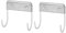 MOBUTOFU 2 Pack Double Hook Hanger Ironing Board Storage Holder Sturdy Stainless Steel Home Hook for Ironing Boards