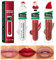 Weihnachten Flüssiger Lippenstift Set, 3 Farbe Weihnachten Lipgloss Set, Shimmer Matt Lipgloss Geschenk Set, Wasserfest lipstick set, Langlebig Glanzend, Lippen Schminke, Christmas Bestes Geschenkset