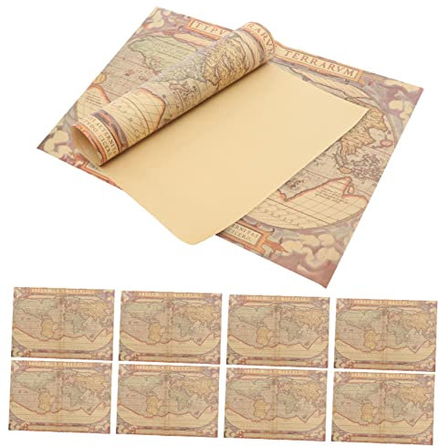 ULDIGI 10stücke Vintage Geschenkpapier Mit Weltkartenmuster Umweltfreundliches Verpackungspapier Für Blumensträuße Geburtstagsgeschenke Und Diy Projekte