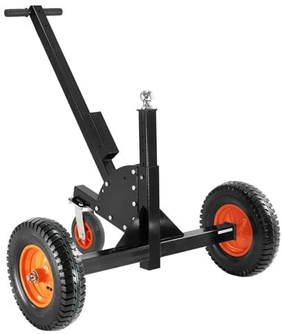 SLAHAJ Rollen Mover Verstellbarer Anhänger-Dolly, 2-in-1-Anhänger-Mover mit 23,6-35,4 Einstellbarer Höhe und Universalrad, um Auto/Wohnmobil zu bewegen Elektro-Stützrad-LKW