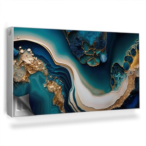 Magnetic Radiator Cover 110x60 cm (43,3x23,6 inch) Easy Installation Built-in Magnet Heat-Resistant Dust and Damage Protection Decoration Panel - Mixed paints imitation of decorative stone