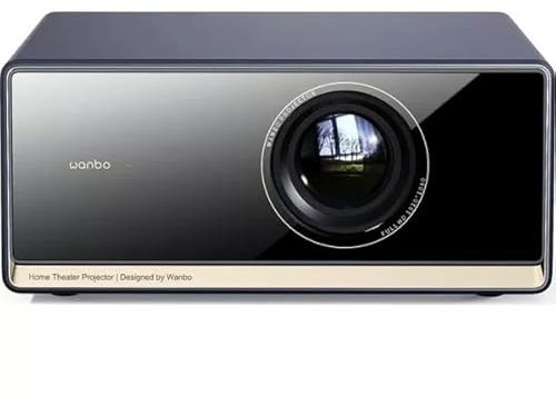WANBO Proiettore X5 Pro 4K con WiFi e Bluetooth, proiettore per film all'aperto per casa, messa a fuoco automatica e keystone, 26 dB a basso rumore, 1080p nativo, proiettore intelligente con Netflix e