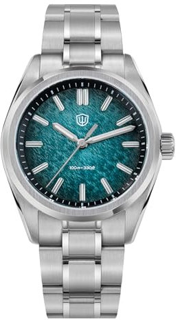 watchdives VH31 Schweigende Sekunde Quarzuhr, Originaldesign WD0003 WD0003B Aventurin-Zifferblatt Herrenuhren 36mm Saphirglas Luxus-Armbanduhr 100m wasserdichte Uhr Für Männer