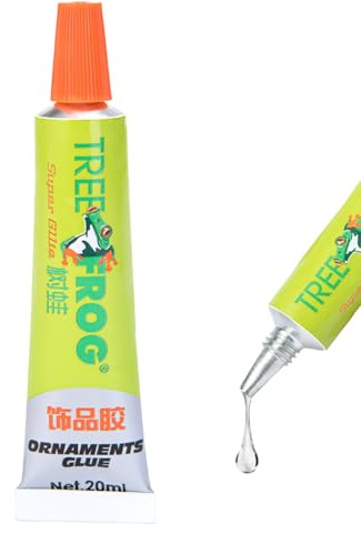 Super Glue for Ornaments, Jewelry Glue, Strong & Flexible Multipurpose Bonding Adhesive for Quick Repair of Rhinestones, Fabric, Metal, Wood, Glass