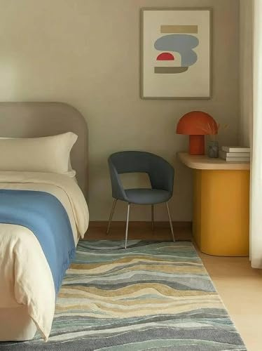 RugVista Marble Teppich, 300 x 400 cm, Grün/Multi | Moderne, Rechteckig, Niedriger Stapel, Nur chemische Reinigung, Oeko-Tex 100, Wohnzimmer, Schlafzimmer