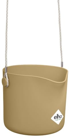 Elho B.For Swing 18cm Vasi per Piante - Sabbia Dorata | L 20 x P 20.5 x A 16.5 cm | Adatto per uso interno | Plastica riciclata al 100%
