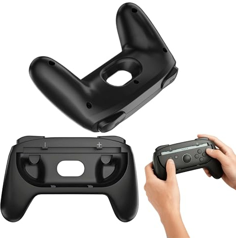 Griffe für Nintendo Switch 2 Joy Con, 2 Stück Ergonomischer Joy-Con Grip Halter für Bequemes Gaming, Anti-Rutsch-Griff-Kit Zubehör, Joycon Zubehör für Switch 2 Controller (Schwarz)