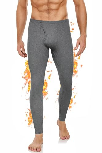 Thermo Unterhose Herren Lange Leggings Thermounterwäsche Thermounterhose | Thermo Unterhosen Männer Lang Laufhose Warme Thermoleggins Unterwäsche Skiunterwäsche Winter Funktionsunterhose Alltag Sport