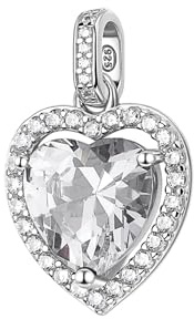 Brosway Damen-Charm aus Silber und Unendlichkeit Weiß mit Herz-Symbol | Kollektion Fancy - FIW163