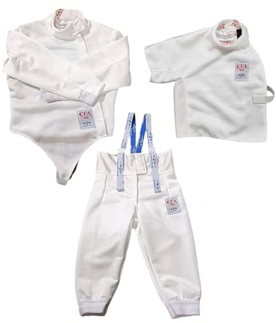 HXYhydrypd Fechtanzug 450N, Stichfest, 3-teilig, Unisex, Fechtausrüstung für Florett, Degen und Säbel, Rechtshänder(54#)