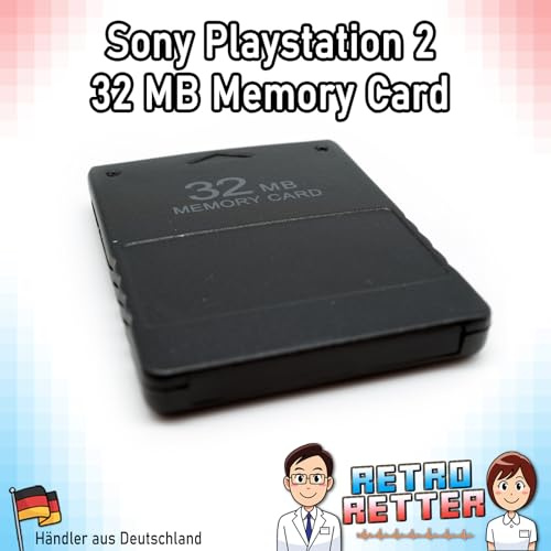 RetroRetter 32 MB Memory Card für Sony PS2 / PlayStation 2 - Spielstand Speicherkarte Slim