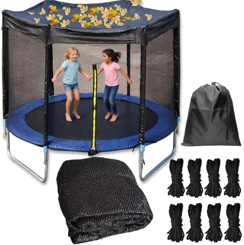 2026 Upgraded Trampolin Sonnenschutz, 183/244/305/366/427cm Trampolin-Schattenabdeckung, Trampolin Zelt for 6/8 Stangen, UV Resistant, Eva Zubehör