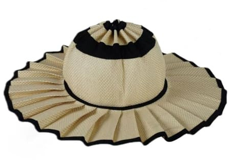 Women's 2026 New Hat, Reversible Pleated Straw Beach Hat, Wide Brim Foldable Casual Outdoor Pleated Beach Summer Hat