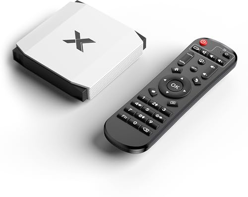 Caja Multimedia Android TV 4K Ultra HD, 4GB RAM 32GB ROM, conexión WiFi 6 Estable, Puertos USB HDMI 2.0, Ideal para Streaming de vídeo y Series de TV Box