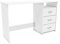 Demeyere Aristotele Scrivania per Computer con 3 Cassetti e 1 Nicchia, Truciolare, Bianco, 123 x 50 x 76.5 cm