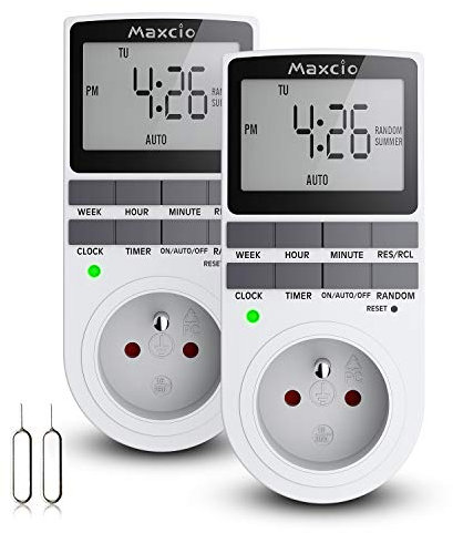 Maxcio Digitale Zeitschaltuhr Steckdose DE (2Timers)