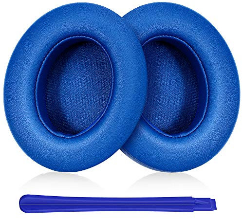 TesRank Cuscinetti Auricolari di Ricambio per Beats Studio Wired B0500 / Wireless B0501 / Studio 2 / Studio 3, Cuscino Auricolari Professionali - Blu