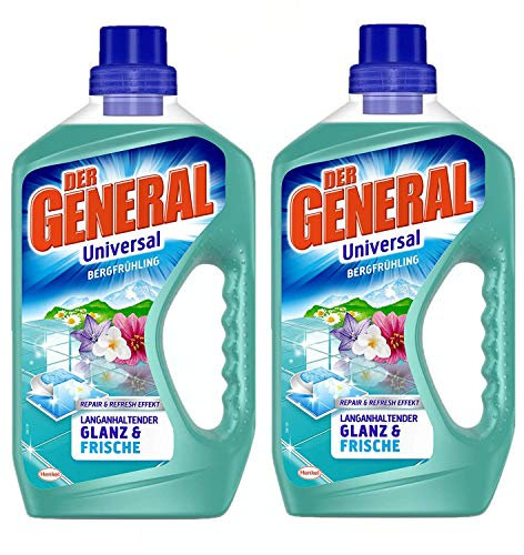 Der General Universal Bergfrühling, Allzweckreiniger, 2 x 750 ml, Universalreiniger für hygienische Sauberkeit